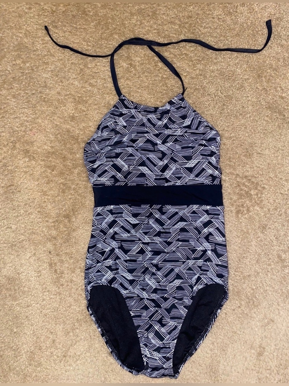 Women’s Time and Tru geometric one piece swimsuit